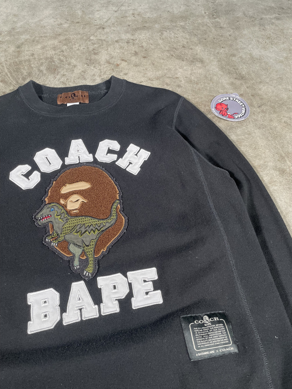 Coach Bape Collab Sweatshirt S 18x25 streetwear humanmade